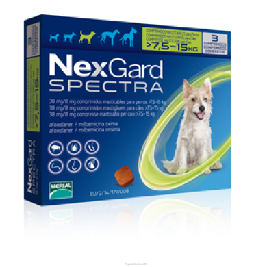 NEXGARD SPECTRA*7,5-15KG 15CPR