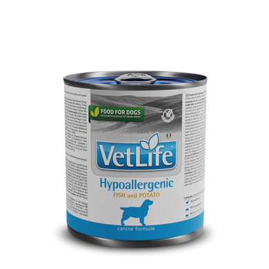 VET LIFE DOG HYP FISH&POT 300G