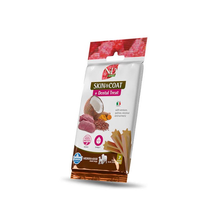 TREATS N&D QUI SKIN VENISON MM