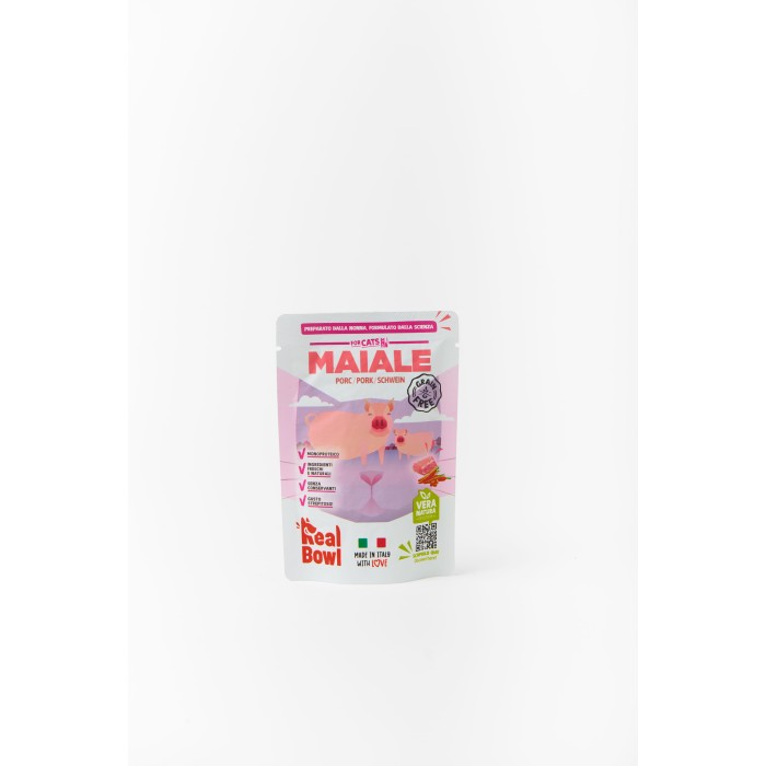 REAL BOWL Busta Maiale senza cereali 80g Gatto