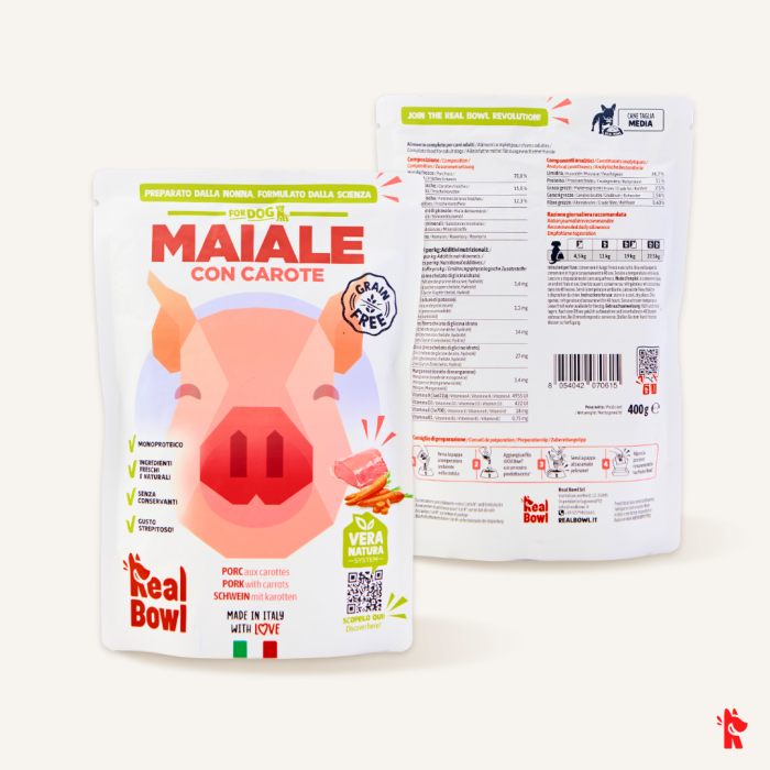 REAL BOWL Busta Maiale senza cereali 400g