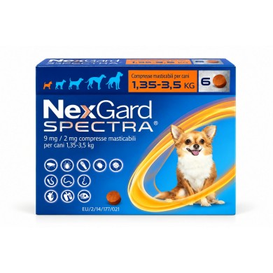 NEXGARD SPECTRA*1,35-3,5KG6CPR | Pharmalab