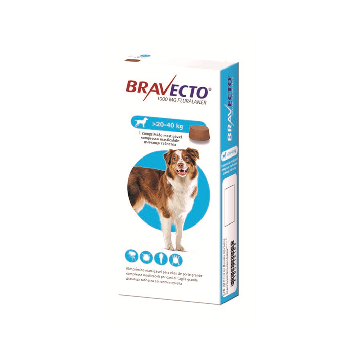 BRAVECTO*1CPR 20-40KG 1000MG