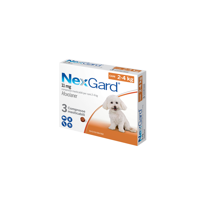 NEXGARD*3CPR 2-4KG 11MG