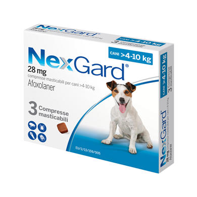 NEXGARD*3CPR 4-10KG 28,3MG