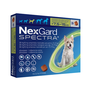 NEXGARD SPECTRA*7,5-15KG 3CPR