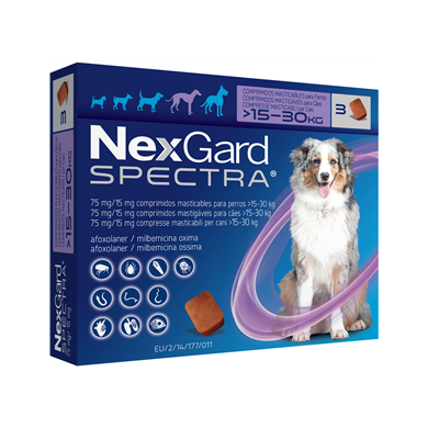 NEXGARD SPECTRA*15-30KG 3CPR