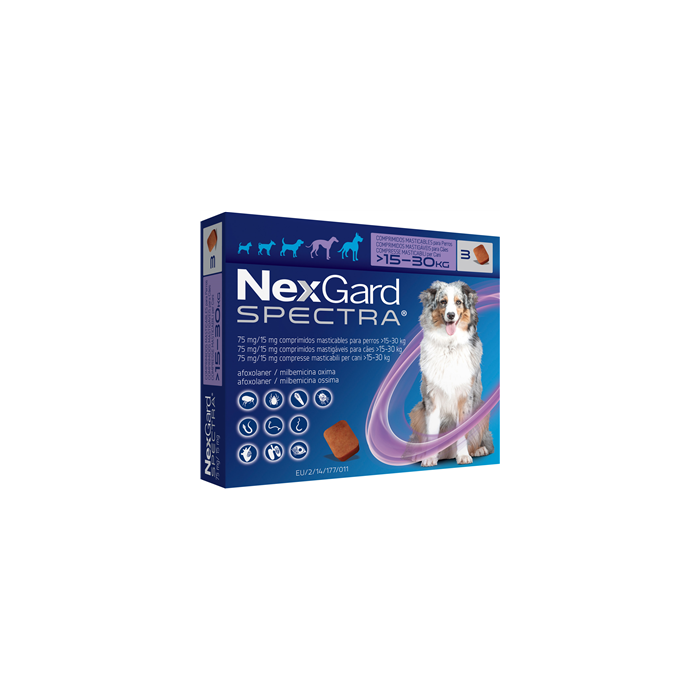 NEXGARD SPECTRA*15-30KG 3CPR