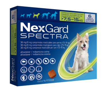 NEXGARD SPECTRA*7,5-15KG 6CPR