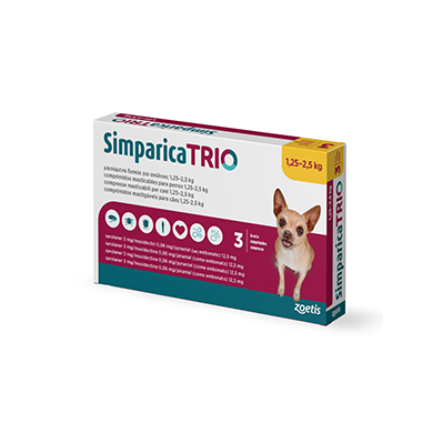SIMPARICA TRIO*3CPR 1,25-2,5KG