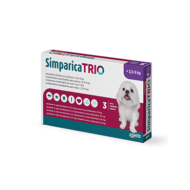 SIMPARICA TRIO*3CPR 2,5-5KG