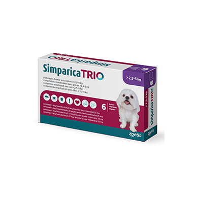 SIMPARICA TRIO*6CPR 2,5-5KG