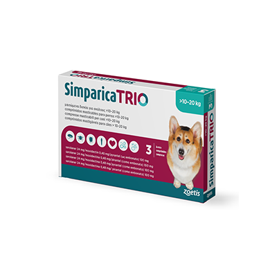 SIMPARICA TRIO*3CPR 10-20KG