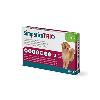 SIMPARICA TRIO*3CPR 20-40KG