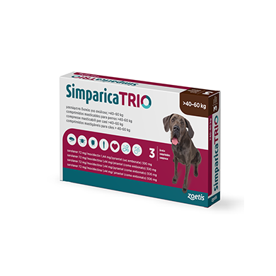 SIMPARICA TRIO*3CPR 40-60KG