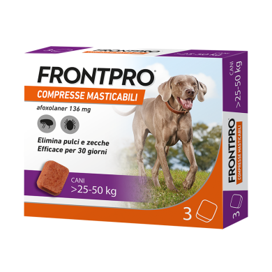 FRONTPRO*3CPR 25-50KG 136MG