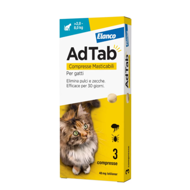 ADTAB*3CPR 48MG GATTI 2-8KG