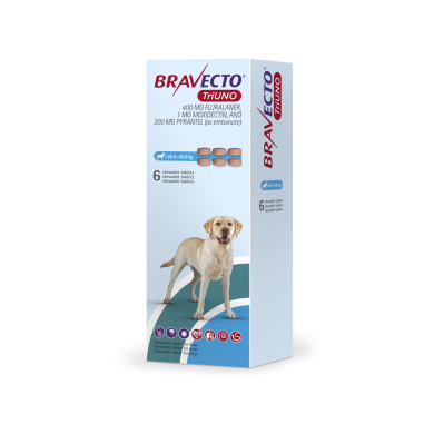 BRAVECTO TRIUNO*6CPR 20-40KG