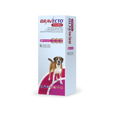 BRAVECTO TRIUNO*6CPR 40-60KG